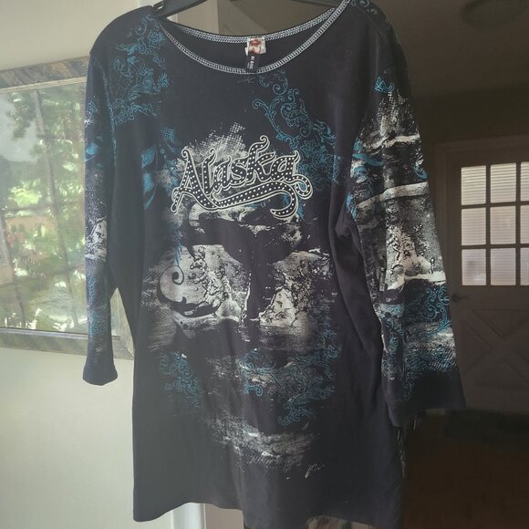 Alaska bling t-shirt by Big Bang 100% cotton - Picture 2 of 9